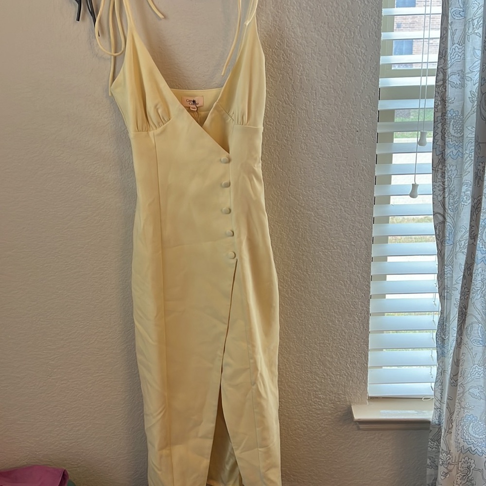 Camila coelho Aaliyah Midi Dress in Butter Yellow - Picture 8 of 12